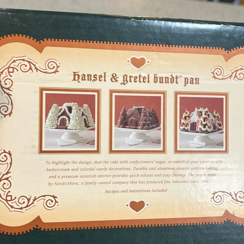 WILLIAMS SONOMA NORDICWARE HANSEL & GRETEL BUNDT PAN INSTRUCTION BOOKLET IN BOX
